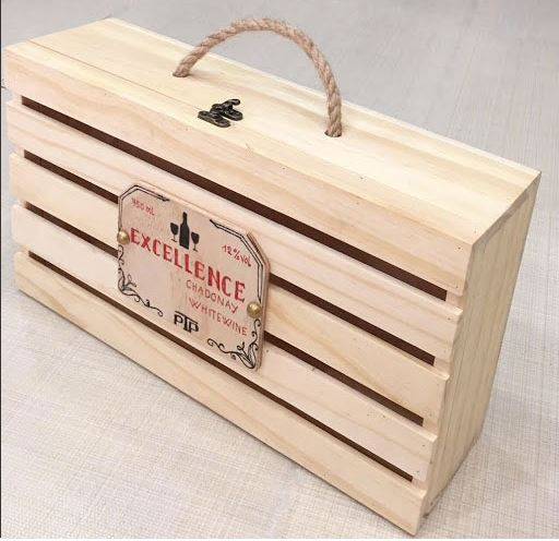 Hộp đựng rượu gỗ đơn giản nhưng nổi bật Hộp đựng rượu gỗ đơn giản nhưng nổi bật