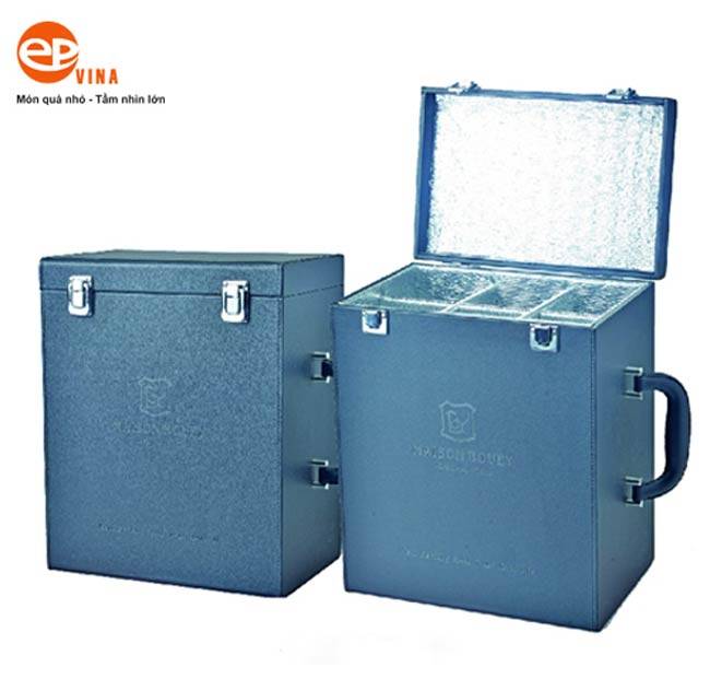 Hộp rượu da 6 chai Hộp rượu da 6 chai