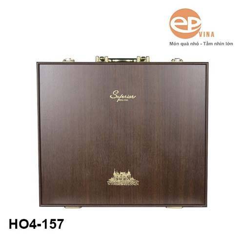Hộp rượu gỗ 4 chai Hộp rượu gỗ 4 chai