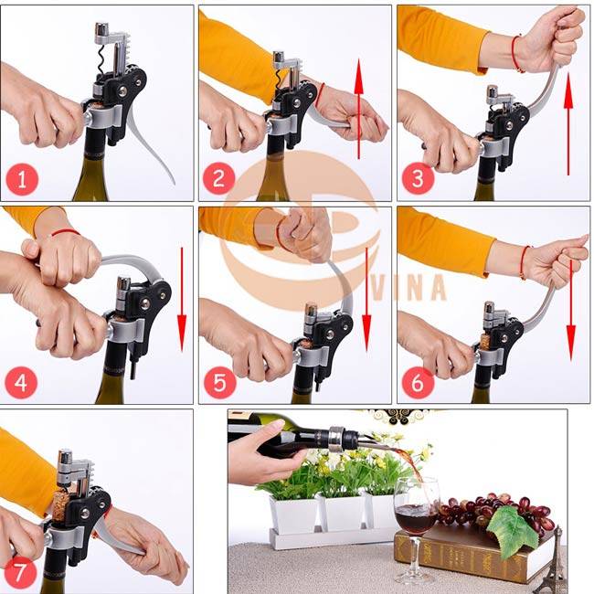 Sử dụng dụng cụ mở rượu chuyên nghiệp