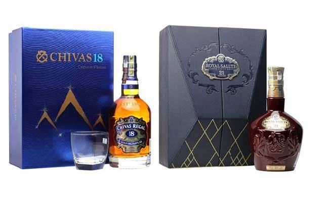 Túi rượu Chivas 18 và Chivas 21 có phần tương đồng với nhau