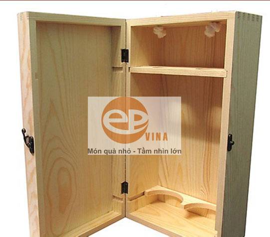 Hộp gỗ thông đựng rượu vang Hộp gỗ thông đựng rượu vang